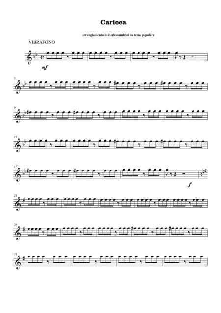 Carioca-vibrafono (arr. Ester Alessandrini)