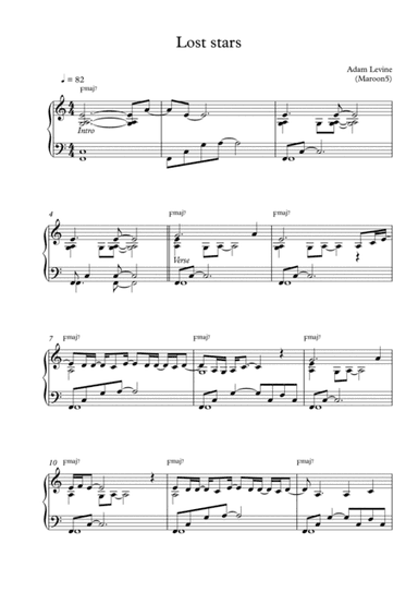 Lost Stars (arr. Mercy, P)