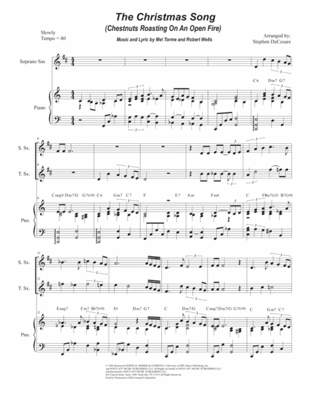 The Christmas Song (Chestnuts Roasting On An Open Fire) (arr. Stephen DeCesare)