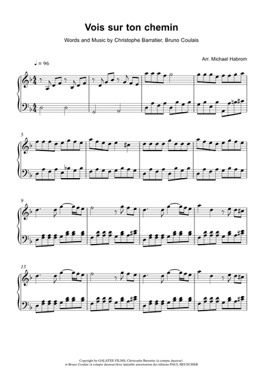 Vois Sur Ton Chemin (arr. Michael Habrom)