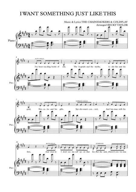 Something Just Like This (arr. Becky Taylor)