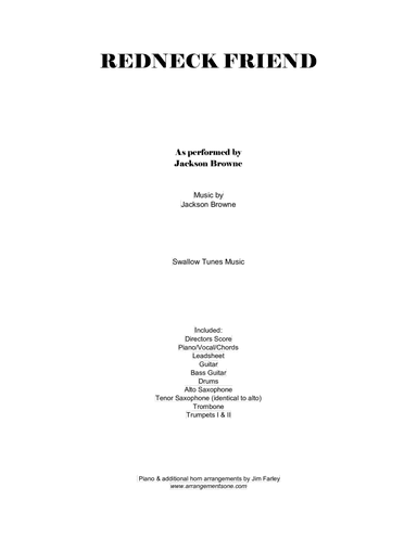 Redneck Friend (arr. Jim Farley www.arrangementsone.com)