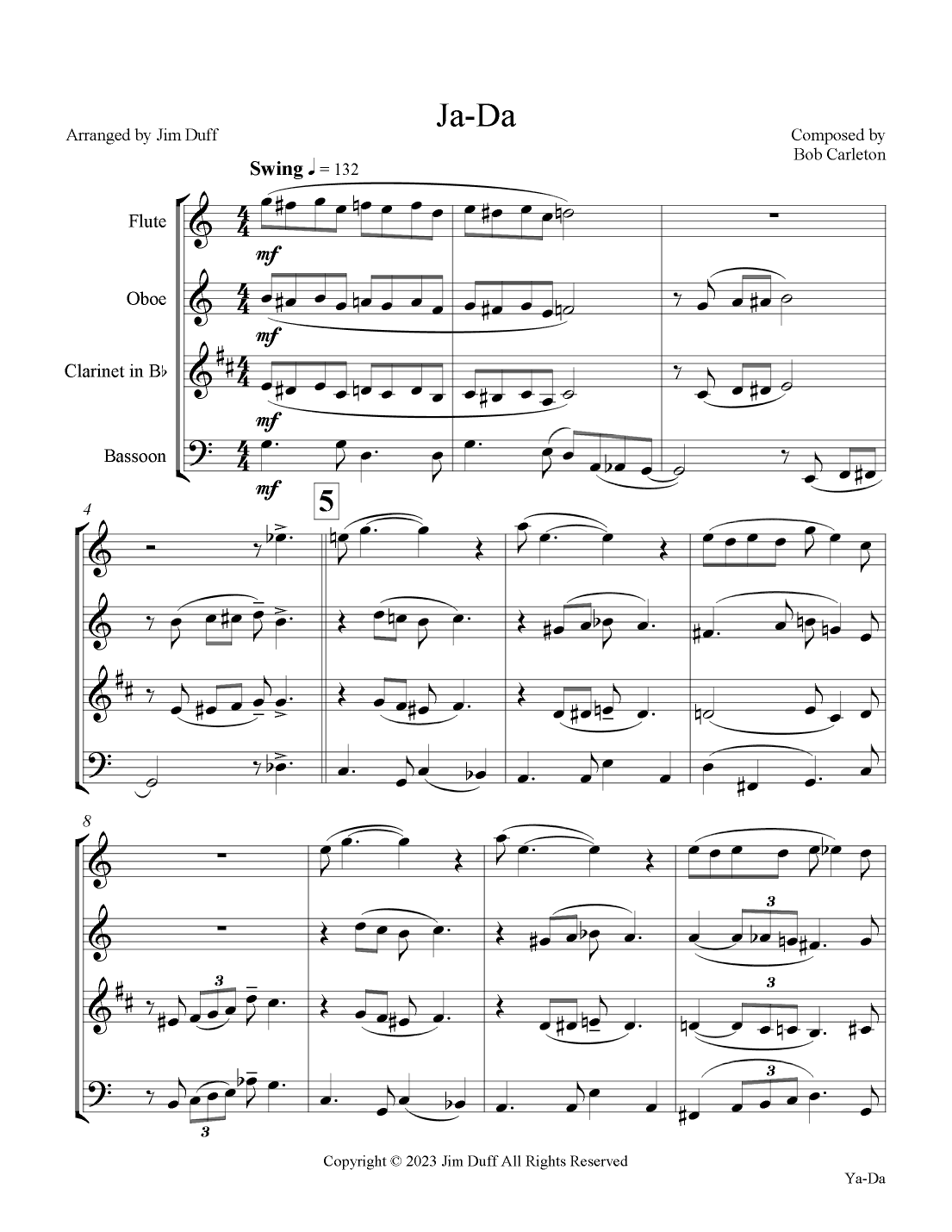 Ja-Da (arr. Jim Duff)