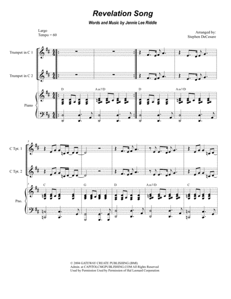 Revelation Song (arr. Stephen DeCesare)