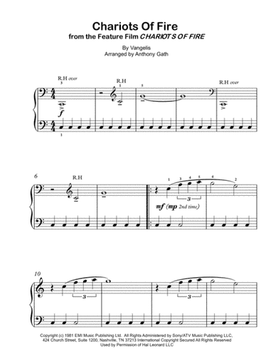 Chariots Of Fire  from the Feature Film CHARIOTS OF FIRE (arr. Anthony Gath)