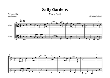 Sally Gardens - Viola Duet (arr. Valdir Maia)