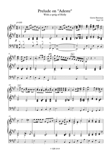 Prelude on 'O Come all ye Faithful' (with a sprig of Holly)