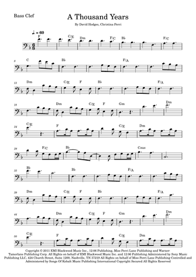 A Thousand Years (arr. Fabio Eduardo de Oliveira)