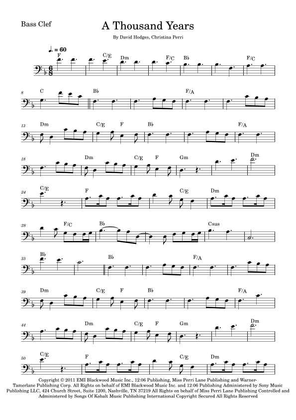 A Thousand Years (arr. Fabio Eduardo de Oliveira)