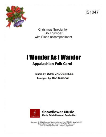 I Wonder As I Wander (arr. Bob Marshall)