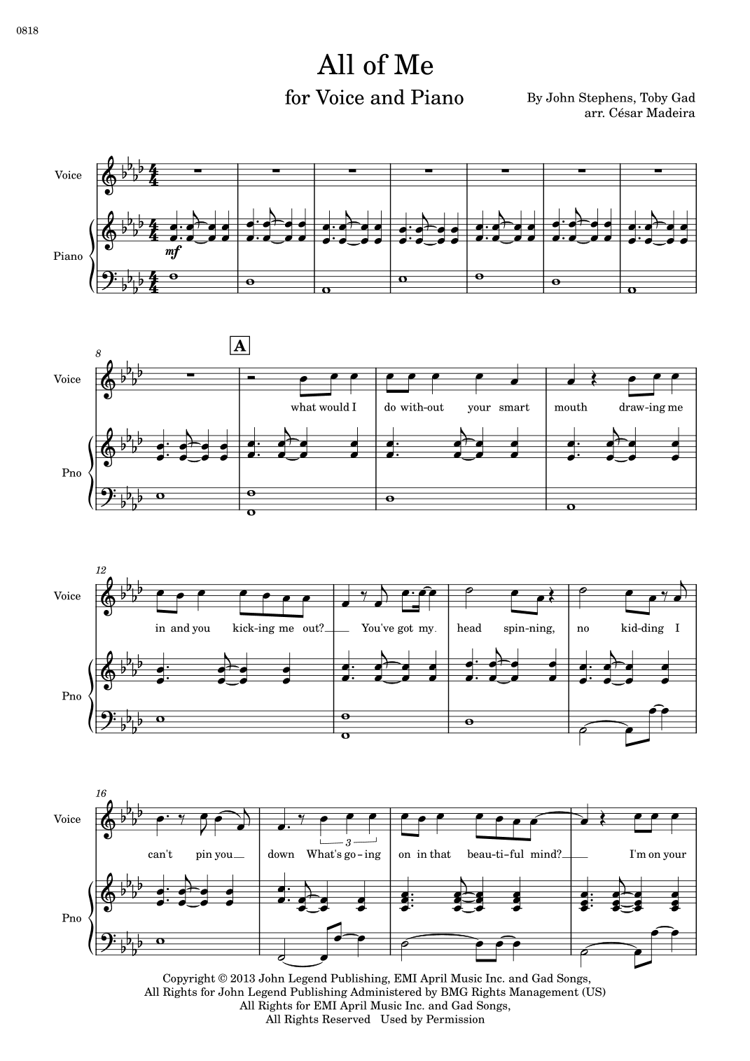 All Of Me (arr. César Madeira)