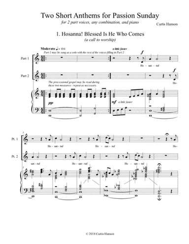 Two Short Anthems for Passion Sunday (2 pt.)