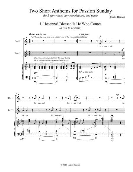 Two Short Anthems for Passion Sunday (2 pt.)