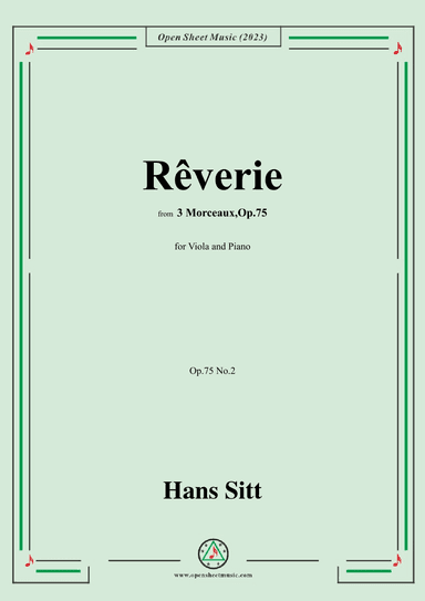 Hans Sitt-Rêverie,Op.75 No.2 (arr. OSM Press)