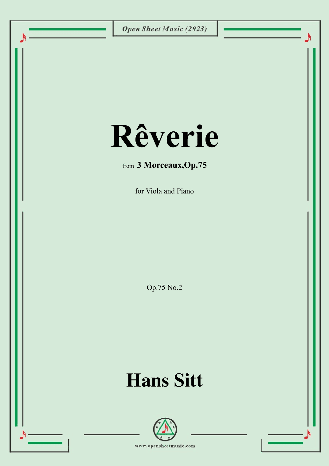Hans Sitt-Rêverie,Op.75 No.2 (arr. OSM Press)