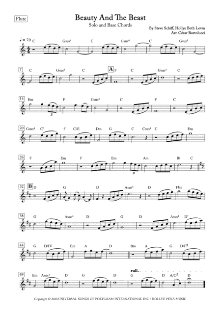 Beauty And The Beast (arr. ACT Bortolucci)