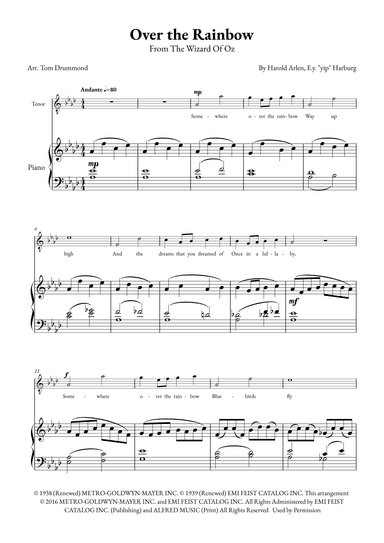 Over The Rainbow (arr. Tom Drummond)