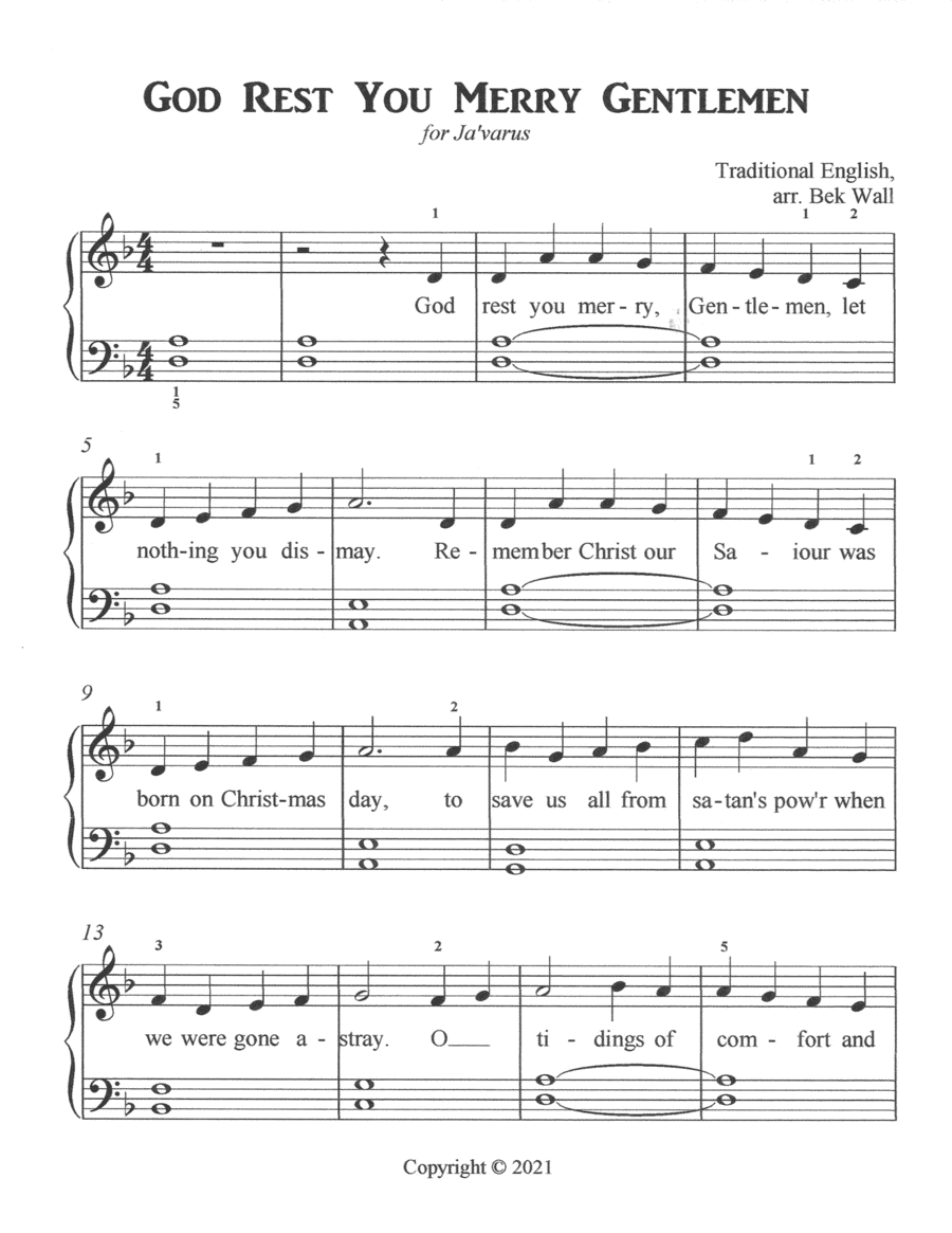 God Rest You Merry Gentlemen (arr. Rebekah Wall)