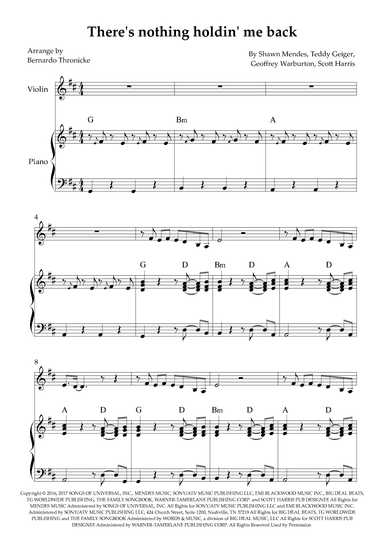 There's Nothing Holdin' Me Back (arr. Bernardo Thronicke)