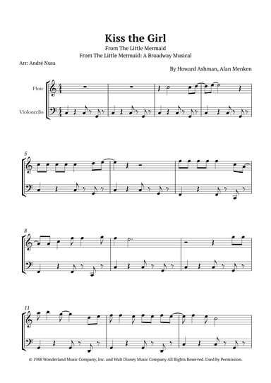Kiss The Girl (arr. André Nusa)