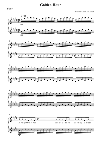 Golden Hour (arr. Wesley S. SIlva)