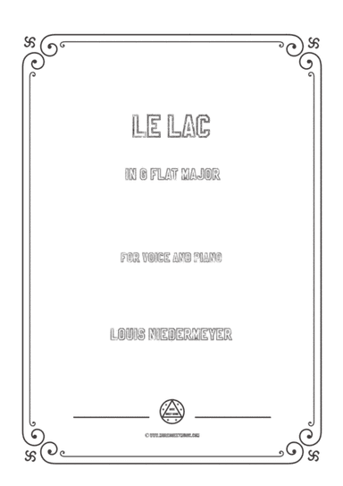 Niedermeyer-Le lac in G flat Major,for Voice and Piano (arr. MSM)