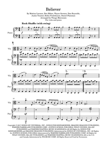 Believer (arr. Thiago Marconato)