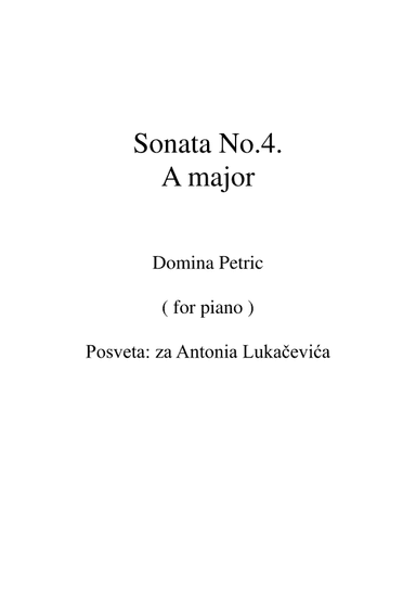 Sonata A major