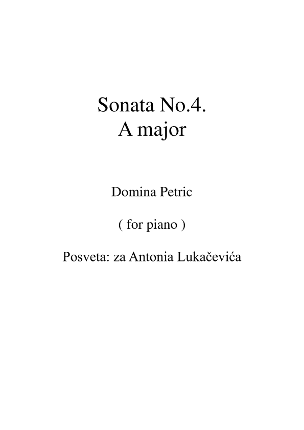 Sonata A major