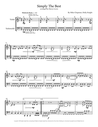 The Best (simply The Best) (arr. Sherry Lewis)