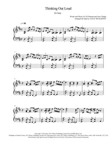 Thinking Out Loud (arr. Sally Beaumont)