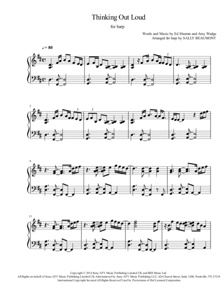 Thinking Out Loud (arr. Sally Beaumont)