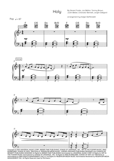 Holy (arr. Holger Dieffendahl)