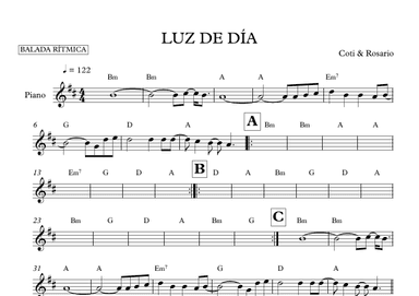 Luz De Dia (arr. Mateo Aguilar)