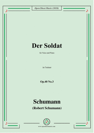 Schumann-Der Soldat Op.40 No.3,in f minor (arr. MSM)