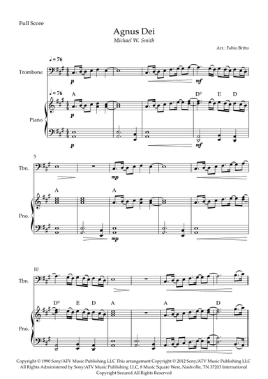 Agnus Dei (arr. Fabio Britto)