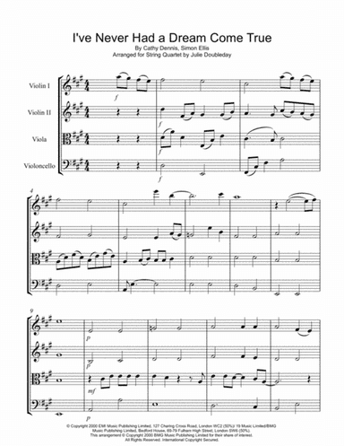 Never Had A Dream Come True (arr. Julie Doubleday)