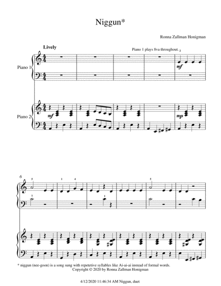 Niggun, Duet