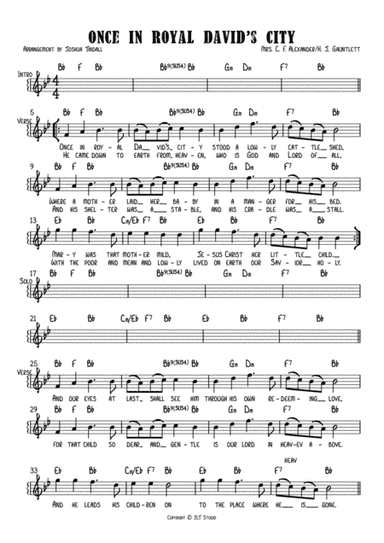 Once In Royal David's City (arr. Joshua Tindall)