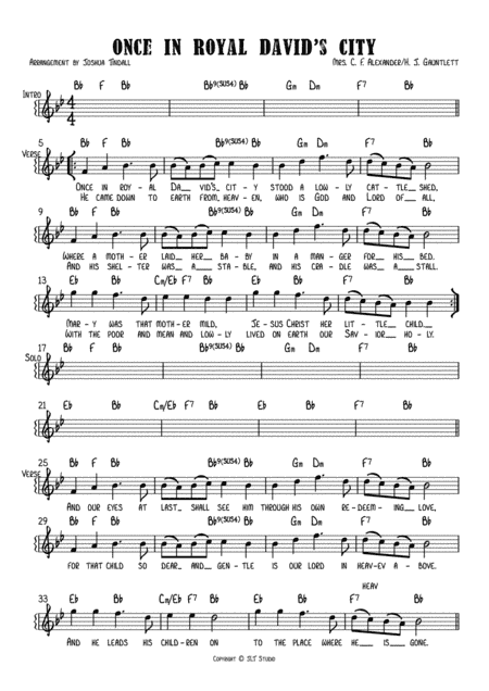 Once In Royal David's City (arr. Joshua Tindall)