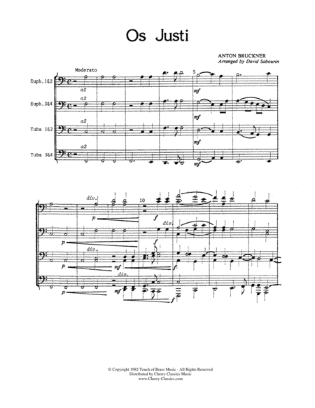 Os Justi for 8-part Tuba Ensemble (arr. Sabourin, David)