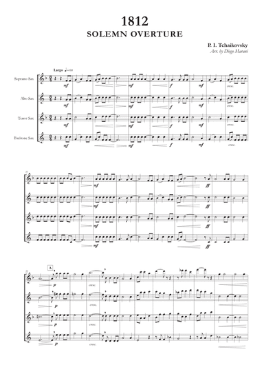 1812 Overture for Saxophone Quartet (arr. Diego Marani)