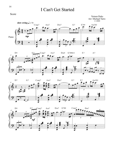 I Can't Get Started (arr. MICHAEL TARRO)