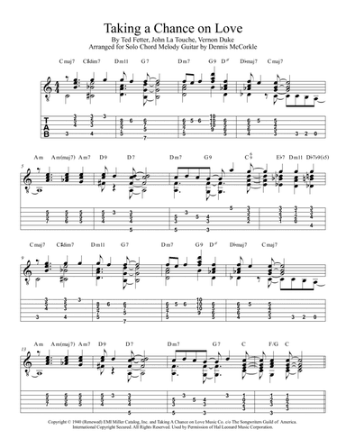 Taking A Chance On Love (arr. Dennis McCorkle)