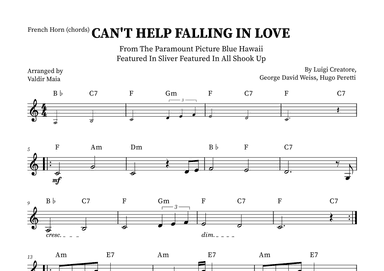 Can't Help Falling In Love (arr. Valdir Maia)