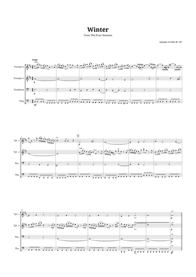 Largo from Winter by Vivaldi for Brass Quartet (arr. Langanho)