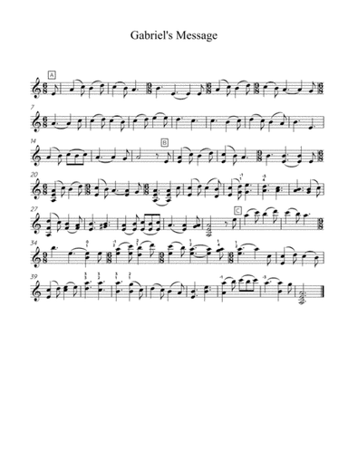 Gabriel's Message - Solo Violin (arr. Hannah Strickland)