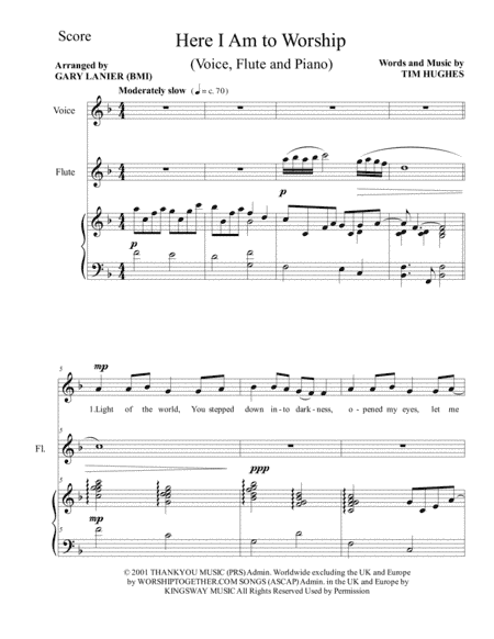 Here I Am To Worship (arr. Gary Lanier)