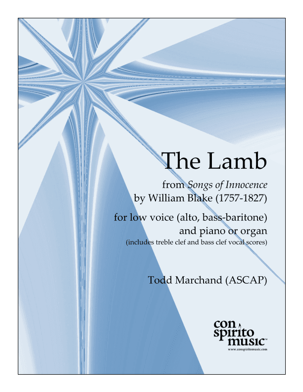 The Lamb (William Blake) — low voice (alto / bass-baritone), keyboard accompaniment