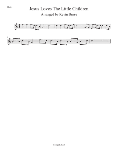 Jesus Loves The Little Children (Easy key of C) - Flute (arr. Kevin Busse)